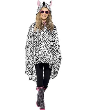 Feest poncho zebra