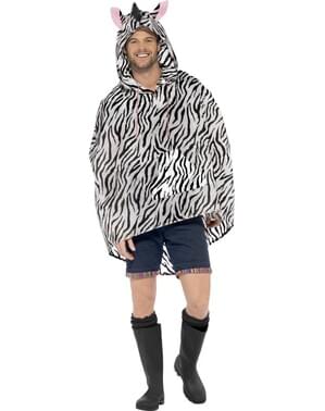 Feest poncho zebra