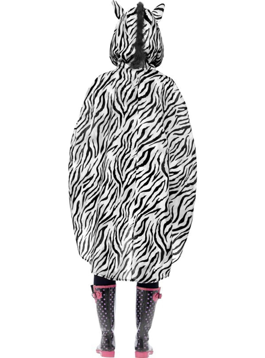 Zebra Party Poncho Regen Cape Regenmantel