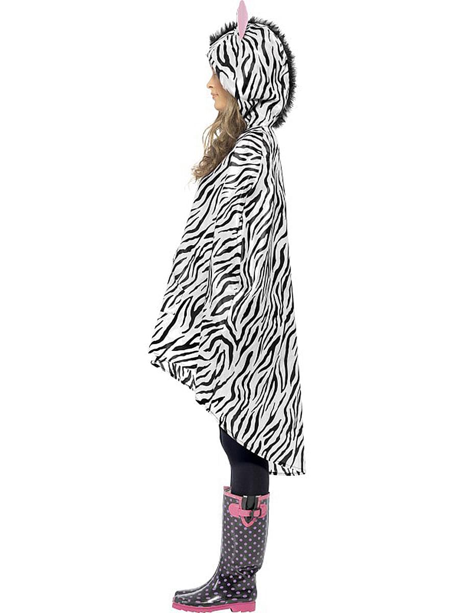 Zebra Party Poncho Regen Cape Regenmantel