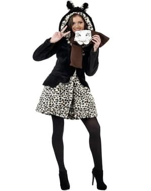 Niedlicher Leopard Set Mantel und Schal Set Winter