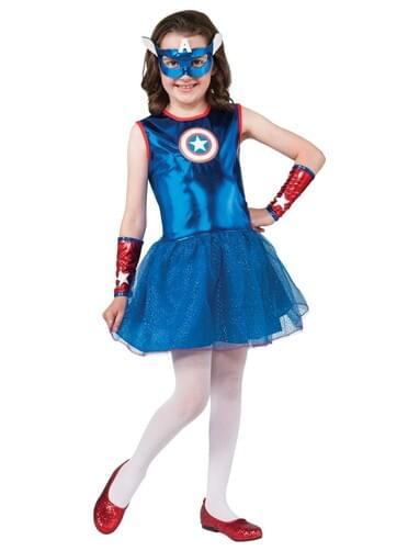 Captain America tutu costume for a girl