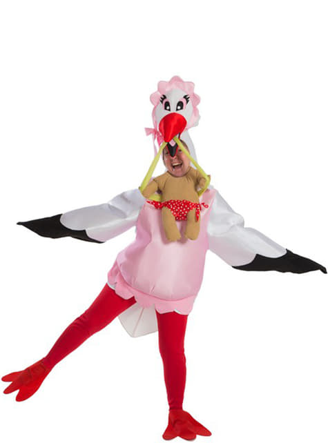Stork costume for a woman