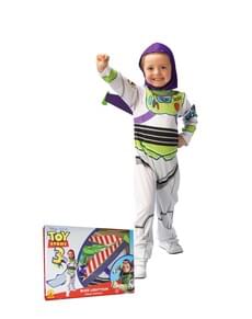 Buzz Lightyear Toy Story costume for a child in a box