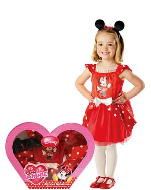 Fato de Minnie Mouse Bailarina para menina em caixa