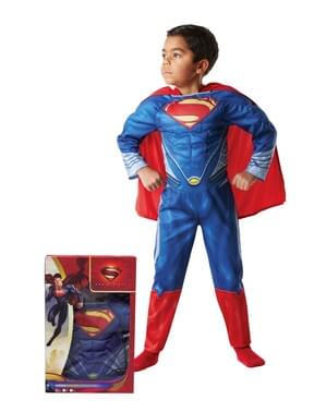 Kostum Superman otot untuk kanak-kanak dalam kotak