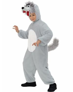 Kostum serigala mewah untuk anak kecil