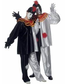 Mime artist clown costume for an adult
