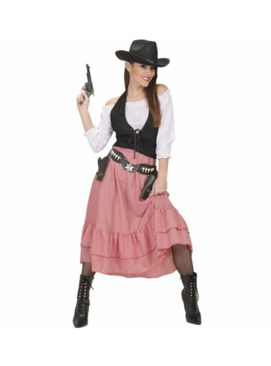 Cowboy saloon costume for a woman