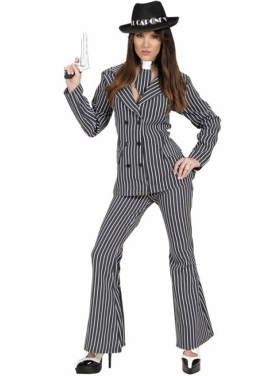 Mafia gangster costume for a woman. The coolest | Funidelia