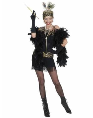 Fato de festa anos 20 preto para mulher