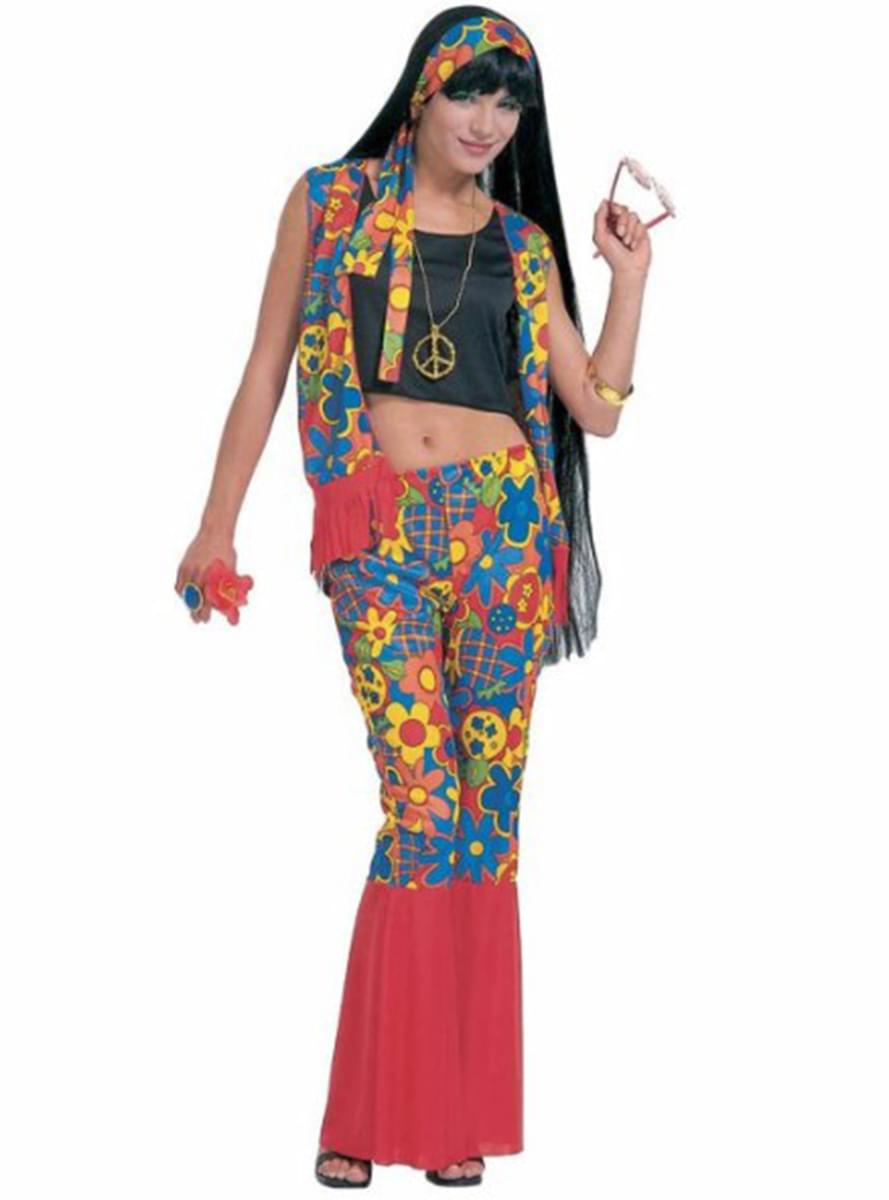 Hippie festival goer costume for a woman