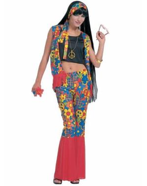 Disfraz de hippie fiestera para mujer