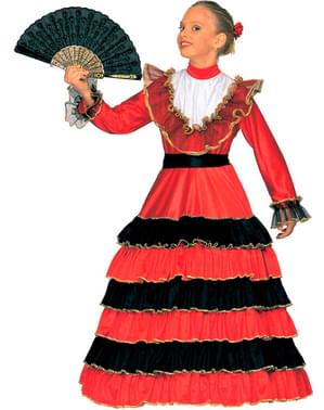 Flamenco dancer costume for a girl