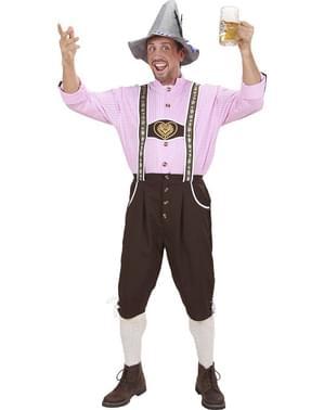 Bayer Lederhose Kostüm für Herren rosa