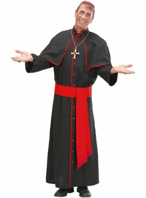 Costume da cardinale ecclesiastico per uomo. Consegna express