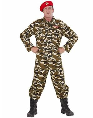 Camouflage soldaterkostume til mænd