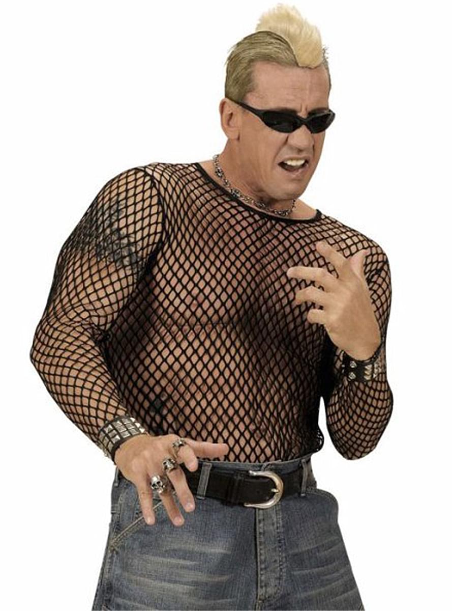 Netzshirt für Herren schwarz