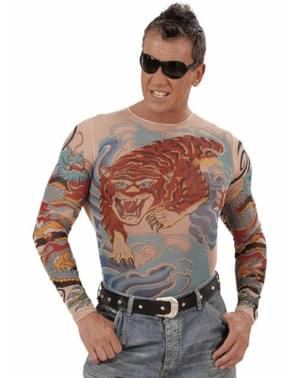 Tijger en draak shirt voor mannen