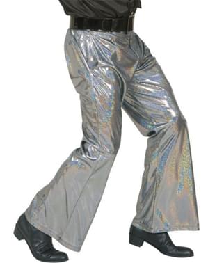 Pantaloni disco argintii