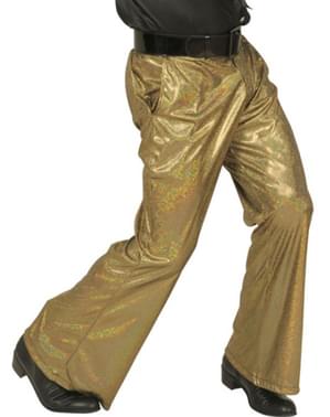 Pantaloni disco dorati