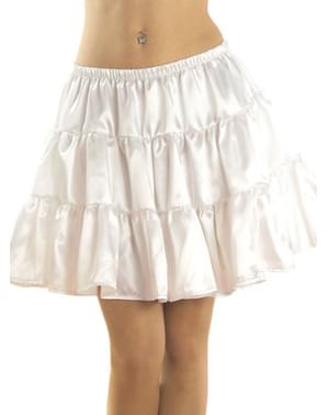 Vit underkjol av satäng