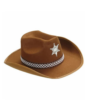 Brown Sheriff hat for a child
