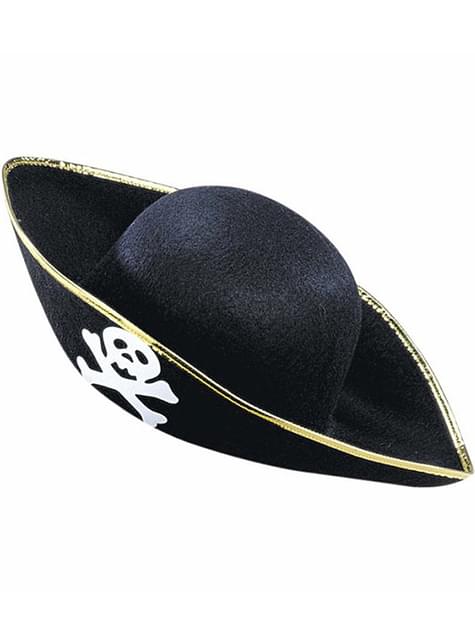Chapéu de pirata branca caveira