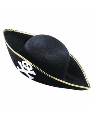 Sombrero de pirata blanca calavera