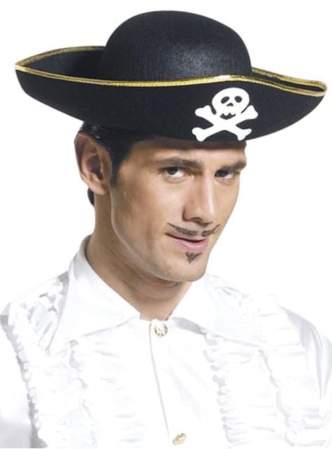 Chapéu de pirata branca caveira