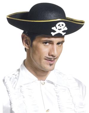 Pirátský klobouk s lebkou s hnáty