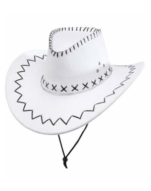 Sombrero de vaquero blanco elegante