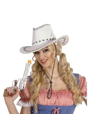 Sombrero de vaquero blanco elegante