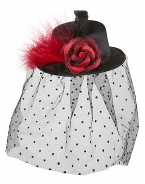 Mini chapeau cabaret avec voile