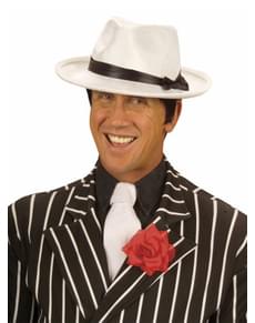 Chapéu de gangster branco