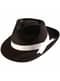 Chapéu de gangster preto flocado