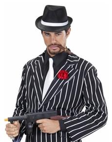 Chapéu de mafioso preto com Fita