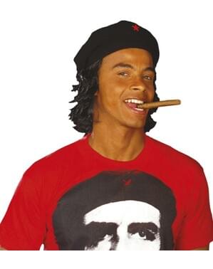 Che Guevara Beret med Parykk