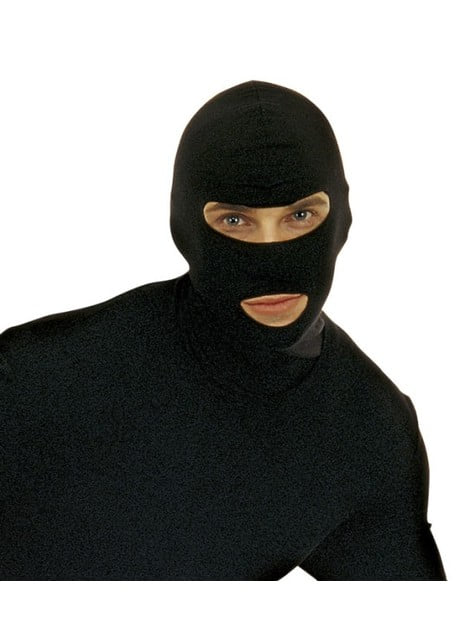 Black burglar mask