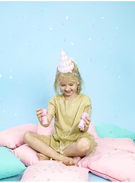 Sæt med 6 Slikformede Konfetti Pakker, Assorterede Farver - Iridescent