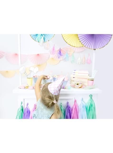 Sæt med 6 Slikformede Konfetti Pakker, Assorterede Farver - Iridescent