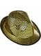 Sombrero de lentejuelas dorado