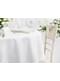 Toalha de mesa redonda de tecido branco de 230 cm