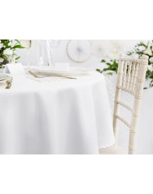 Okrugla platnena navlaka za stol u bijeloj boji dimenzija 230 cm
