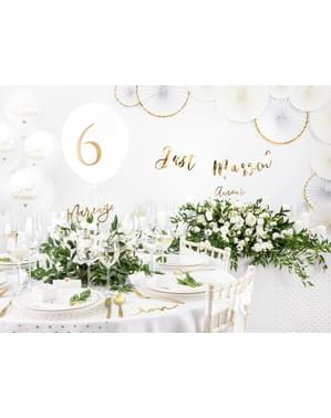 Mantel redondo blanco de tela de 230 cm
