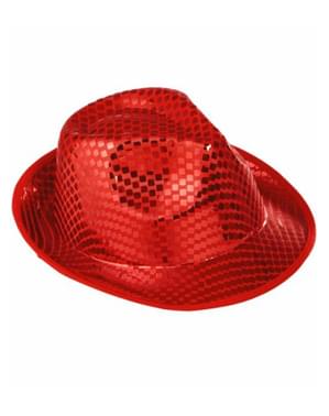 Topi payet merah