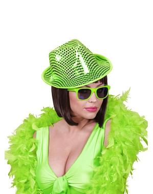 Groene glittertjes hoed