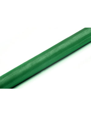 Gulung organza berwarna hijau zamrud berukuran 36cm x 9m
