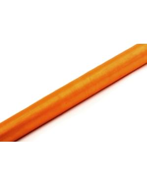 36 cm x 9 m ölçülerinde turuncu renkli organze rulo