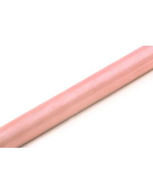 36cm x 9m को मापने में गुलाबी रंग में organza का रोल